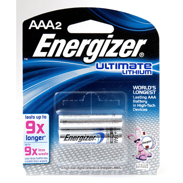 ENERGIZER ULTIMATE LITHIUM AAA 2'S #L92BP-2