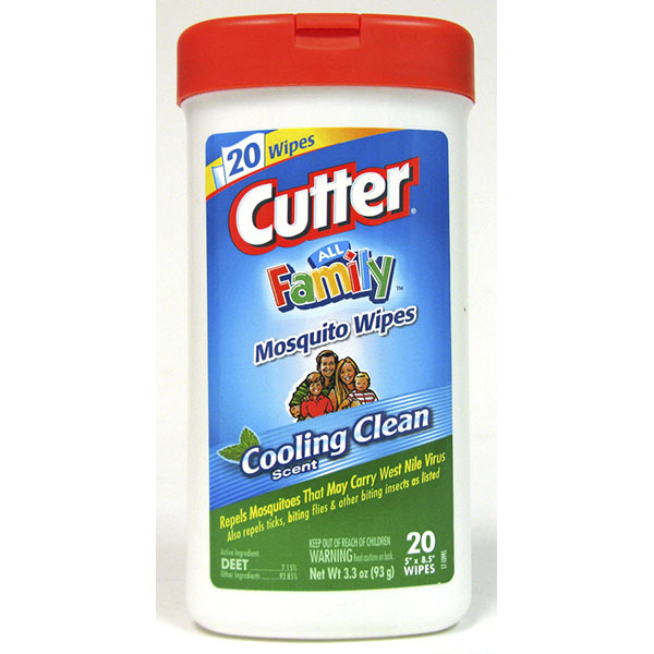 CUTTER INSECT REPELLENT WIPES 20'S *ALL FAMILY*