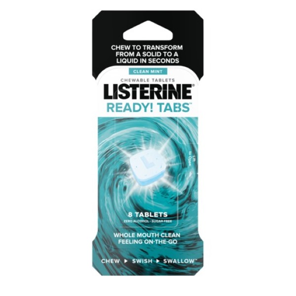 LISTERINE READY TABS 8'S 6CT *CLEAN MINT*