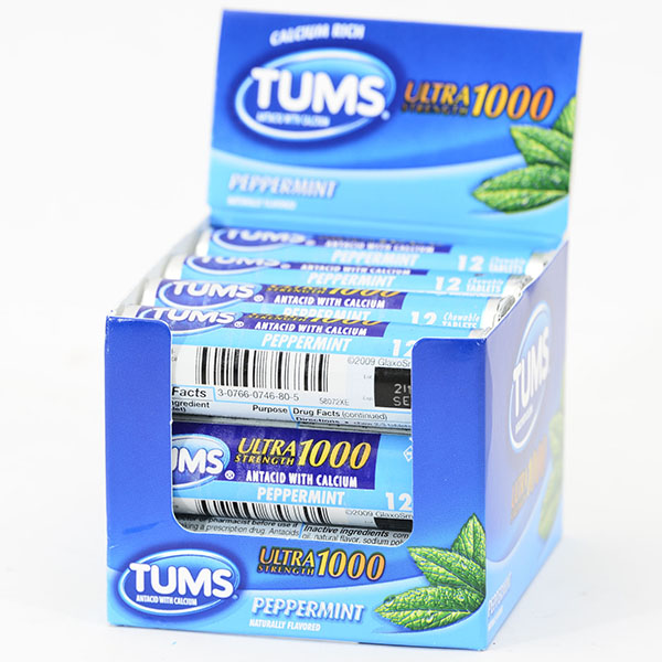 TUMS ANTACID ULTRA 1000 12'S *PEPPERMINT*