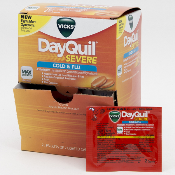 VICKS DAYQUIL SEVER POUCH 2'S 25CT
