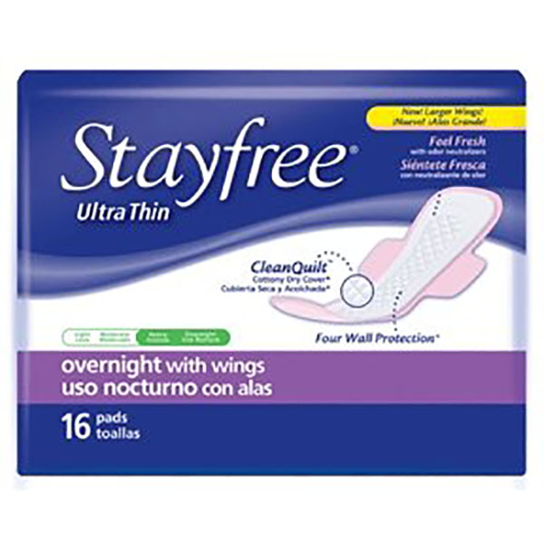STAYFREE ULTRA THIN 14'S *OVERNIGHT W/WINGS*