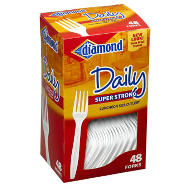 DIAMOND DAILY PLASTIC CUTLERY 48'S *FORKS*