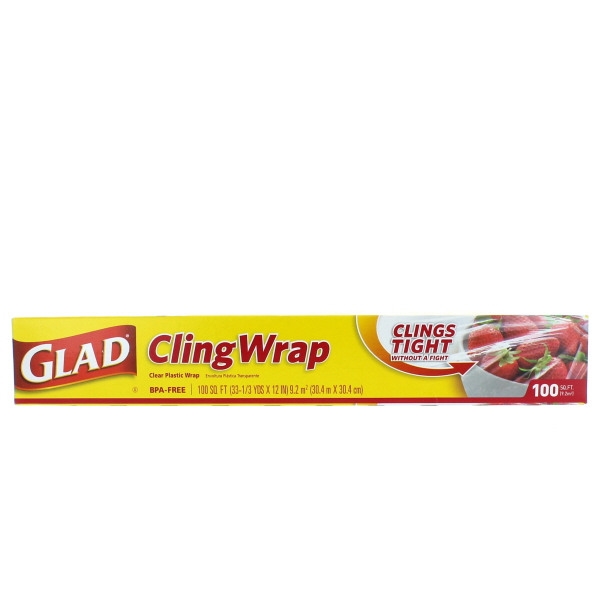 GLAD CLINGWRAP CLEAR 100SQ.FT