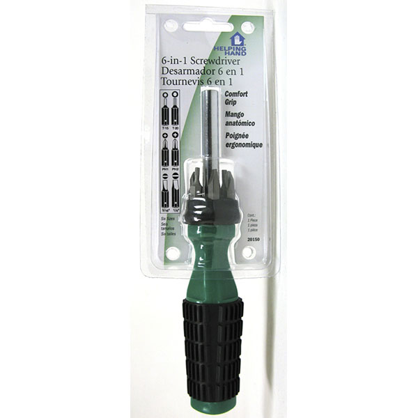 HELPING HAND SCREWDRIVER 6-IN-1 #20150