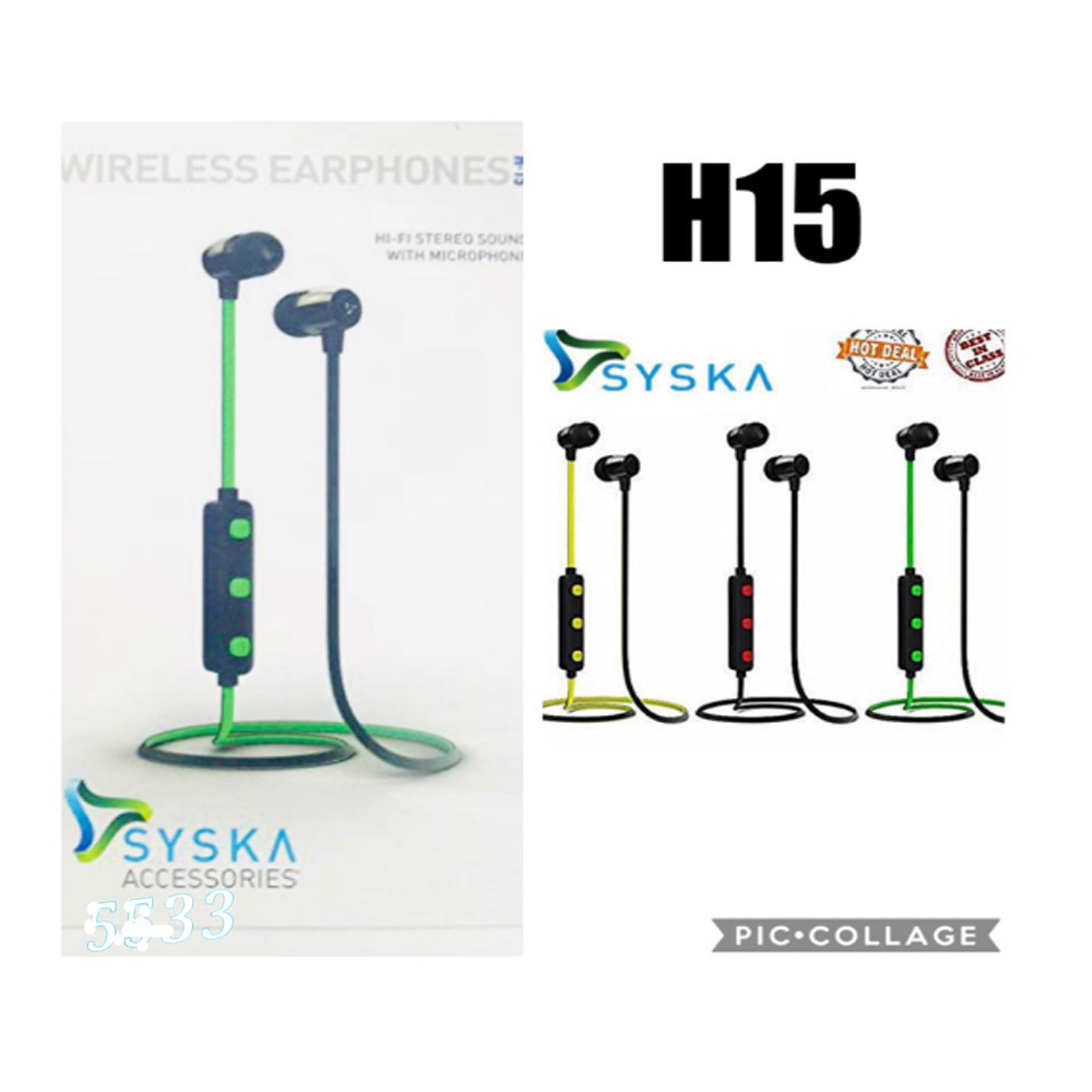 Syska H-15 Wireless Earphone Best Quality
