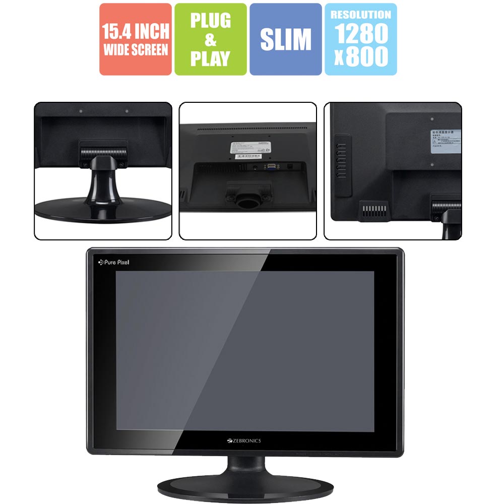 Zebronics LED Moniter 15.4 inch ZEB-A15.4+LED