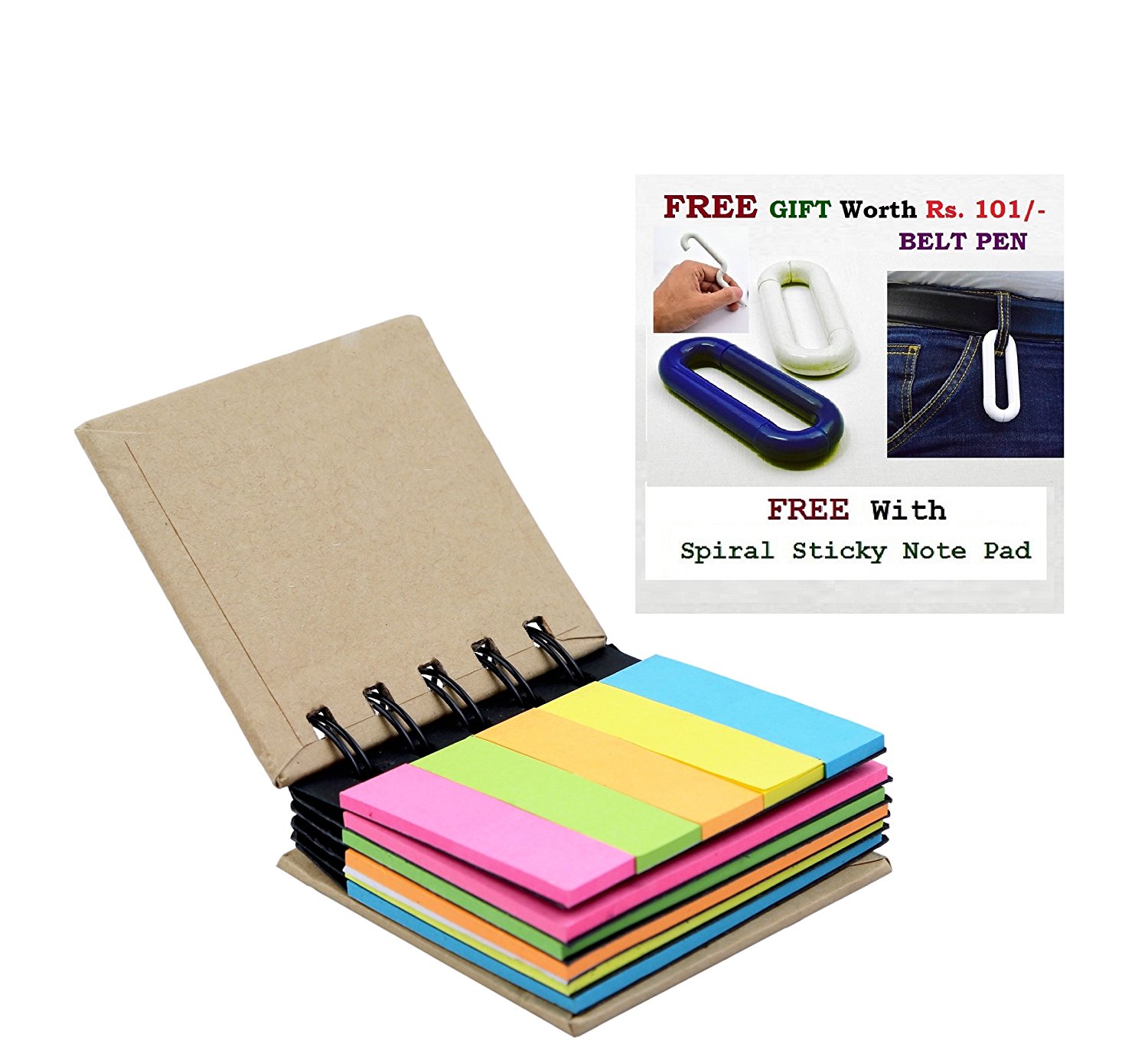 Bja Pocket Size Spiral Sticky Note Pad