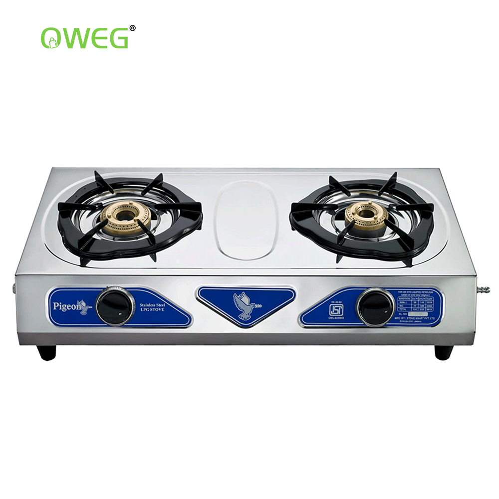 Sale > pigeon gas stove 2 burner auto ignition > in stock