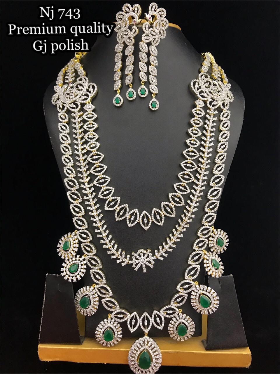 Green Pearl bridal jewel set