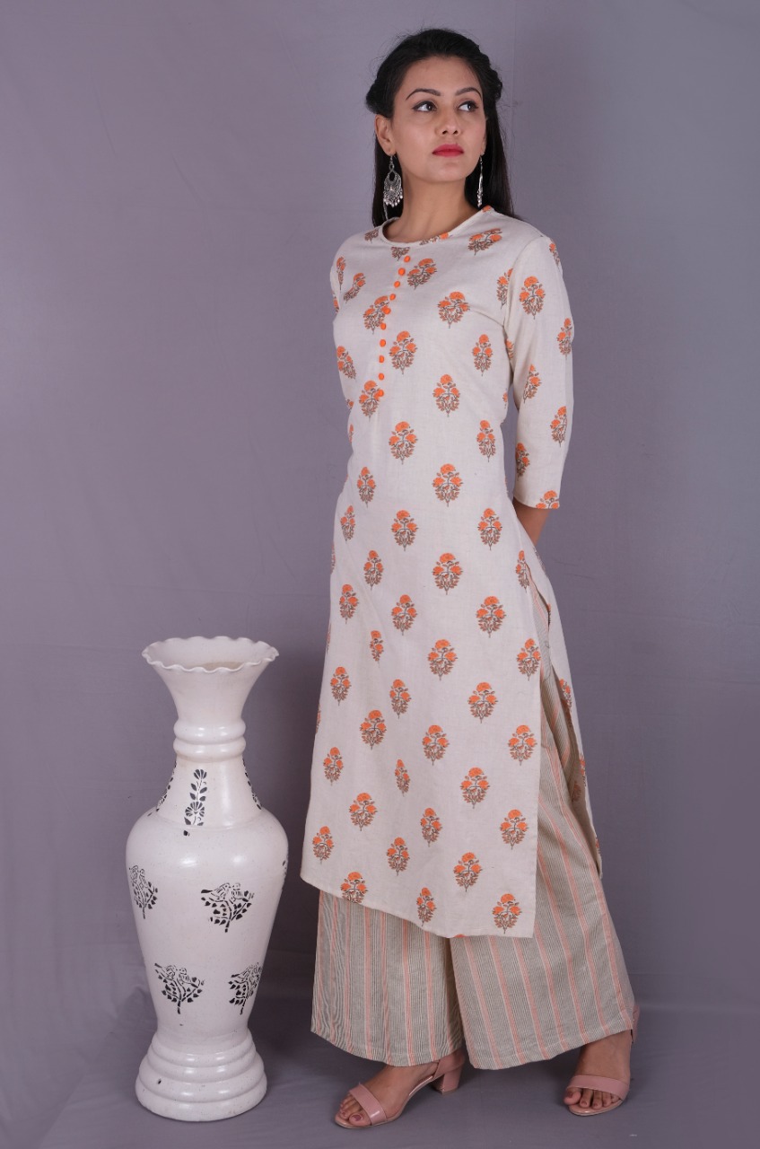 Kurti with potli buttons sale