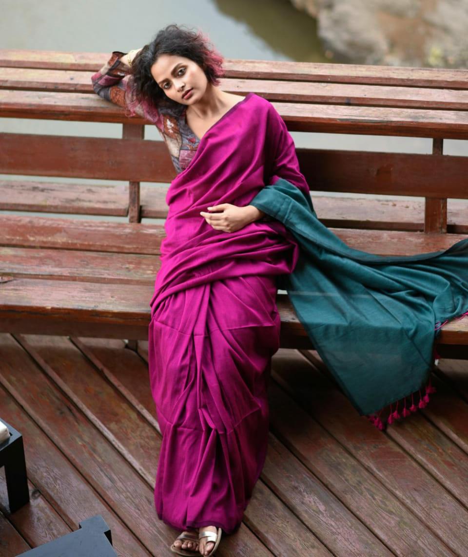 Silk cotton handloom saree