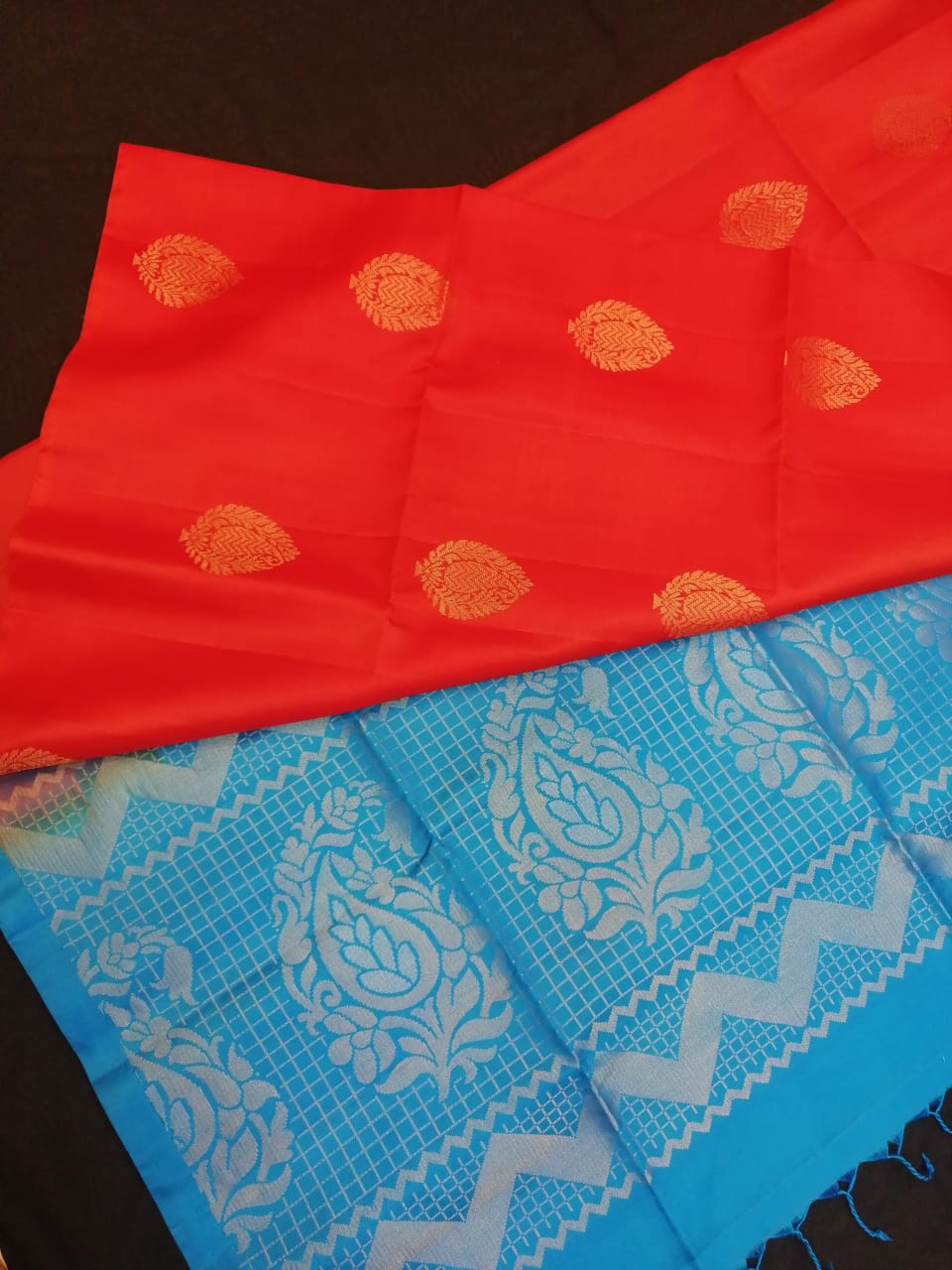 Pure handloom double warp soft silk saree
