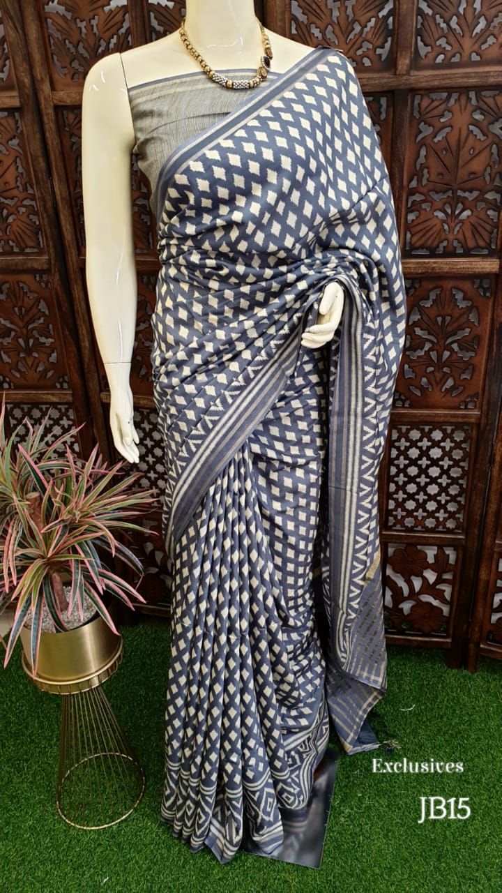 Spun silk cotton sarees