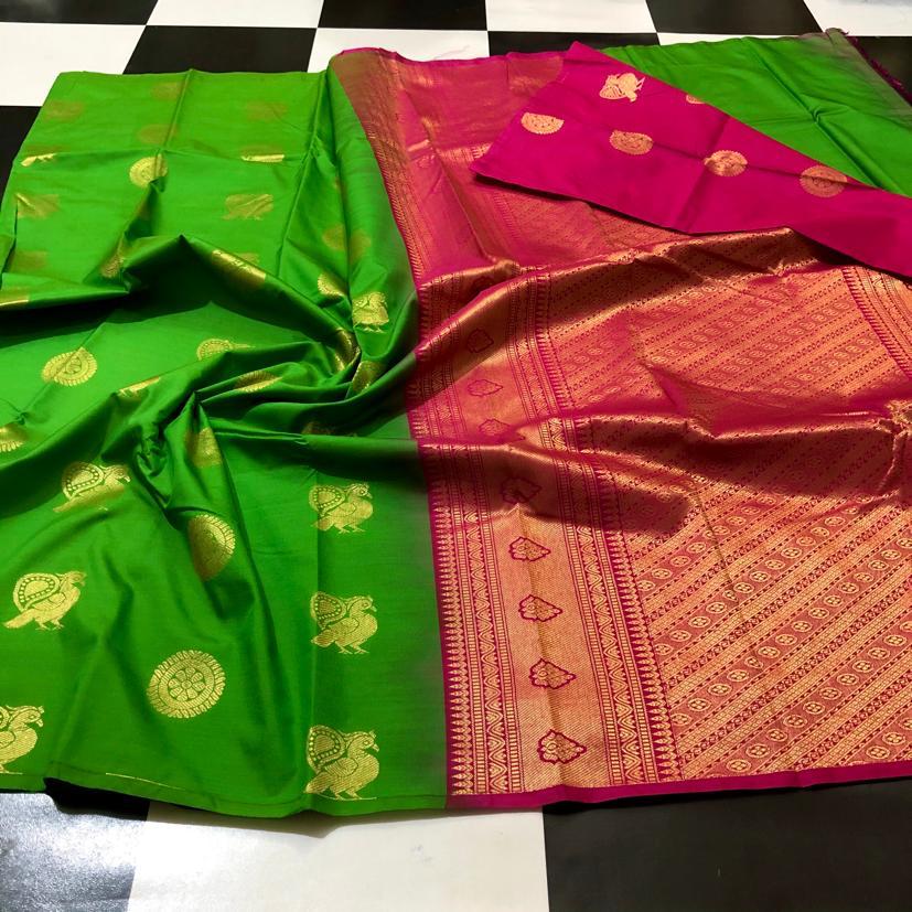 Pin by RJ collections For booking Wha on Kanjivaram pure Silk sarees  /wedding silk saree | Wedding silk saree, Saree wedding, Silk sarees