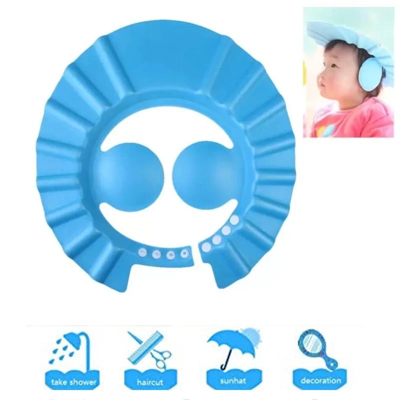 378 Adjustable Safe Soft Baby Shower cap