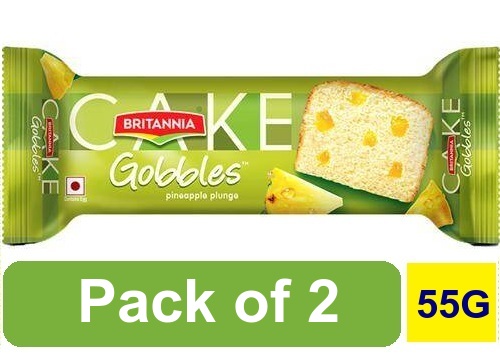 Britannia Pineapple Cake, 55 g (pack of 2)