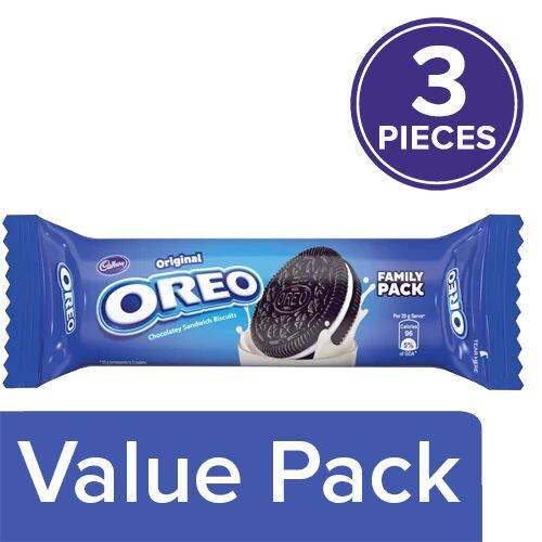 Cadbury Oreo Biscuit - Vanilla Creme, 3x120 g Multipack