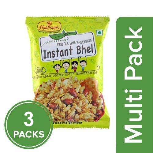 Haldirams Instant Bhel, 55 g Pouch(pack of 3)