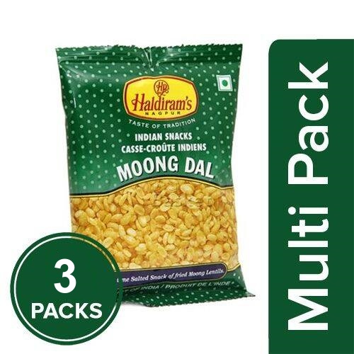 Haldirams Namkeen - Moong Dal, 30 g Pouch(pack of 3)