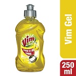 Vim Dishwash Gel - Lemon, 250 ml