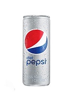 Pepsi Soft Drink - Diet, 250 ml Can