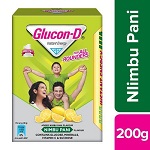 Glucon-D Glucose Based Beverage Mix - Nimbu Pani, 200 g Carton