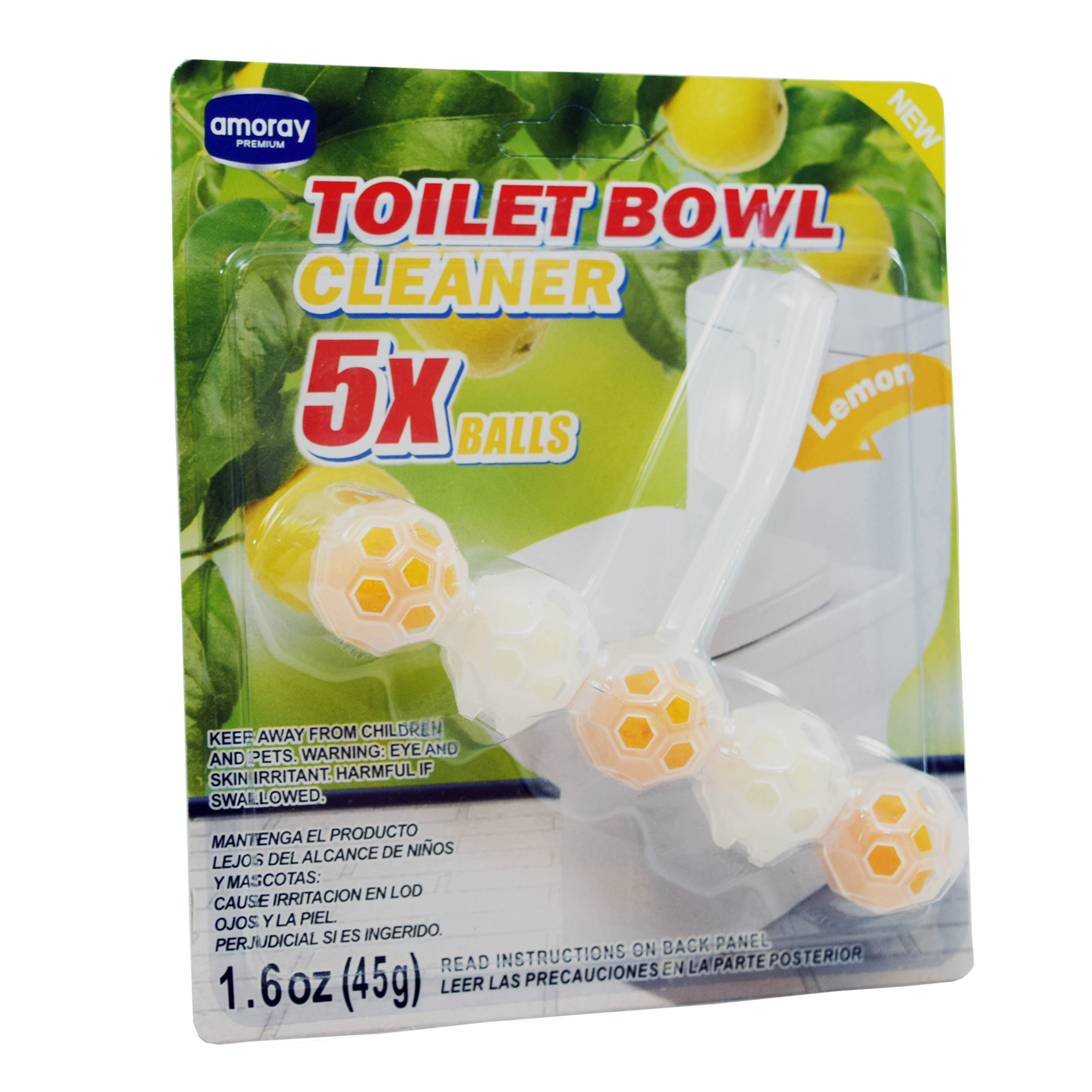 Amoray Premium 5pk Toilet Bowl Cleaning Balls Lemon