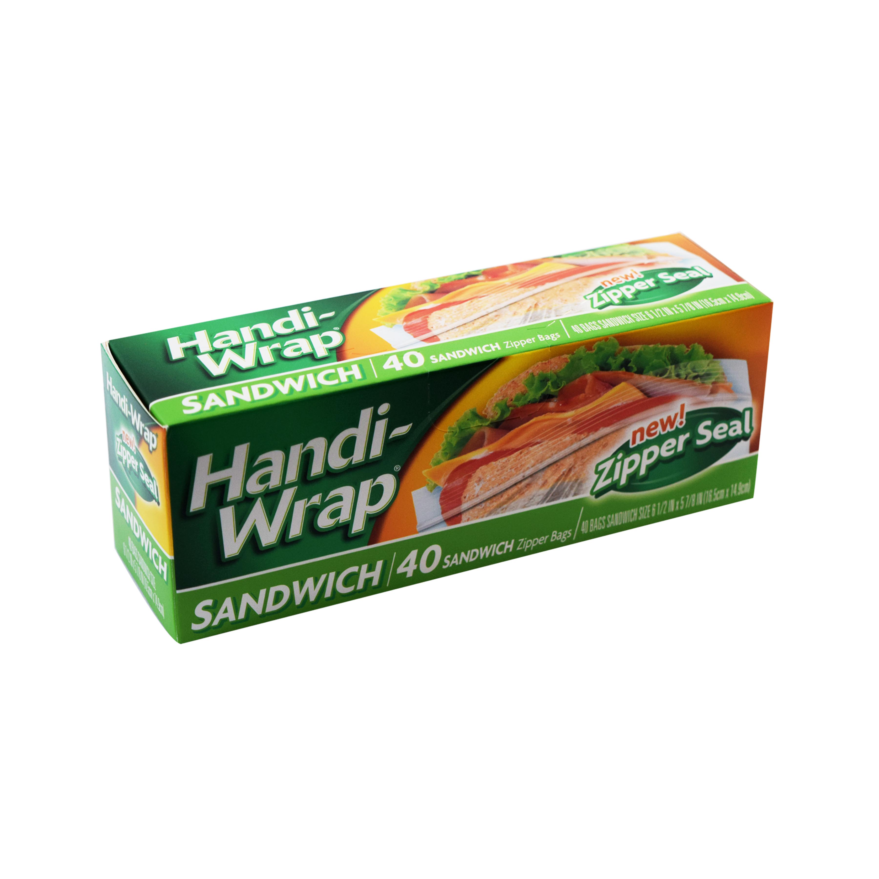 Handi-Wrap Sandwich Bags 40ct Zipper-wholesale