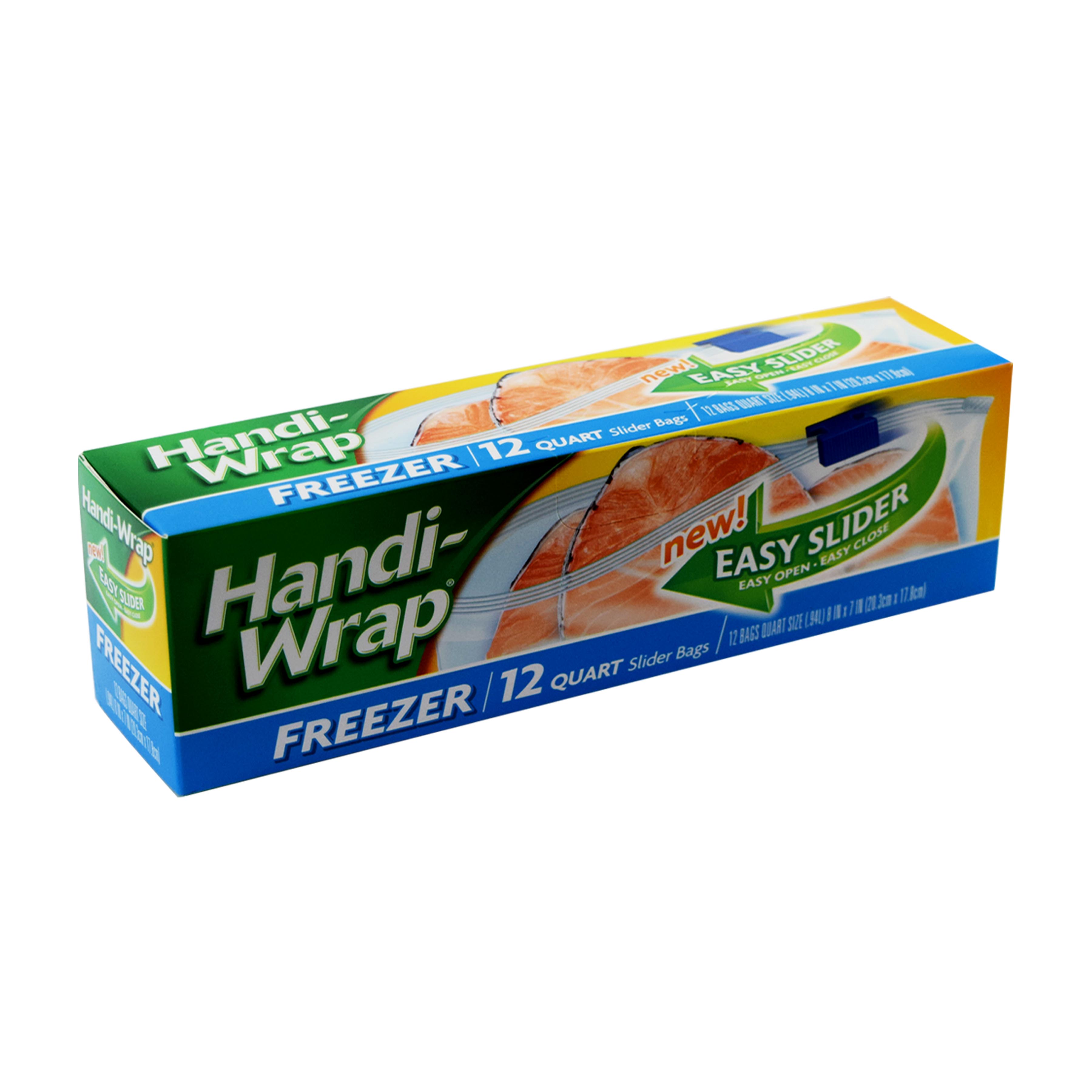 Handi-Wrap 12ct. Slider Freezer Bags, Quart Size
