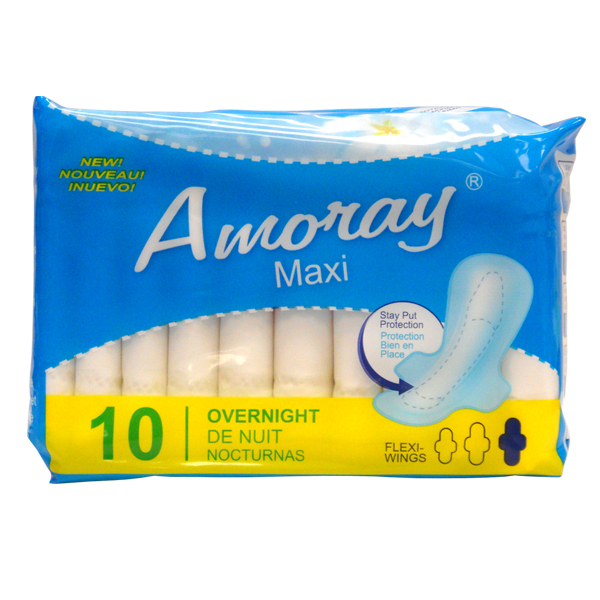 Amoray Pads Maxi Overnight 10PK