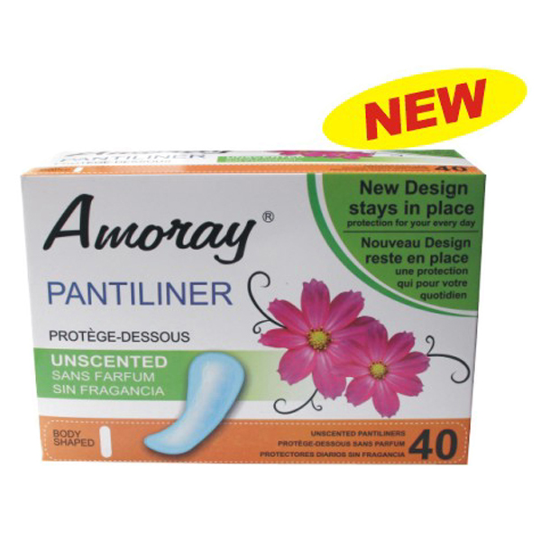 Amoray Panty Liner 40CT Unscented
