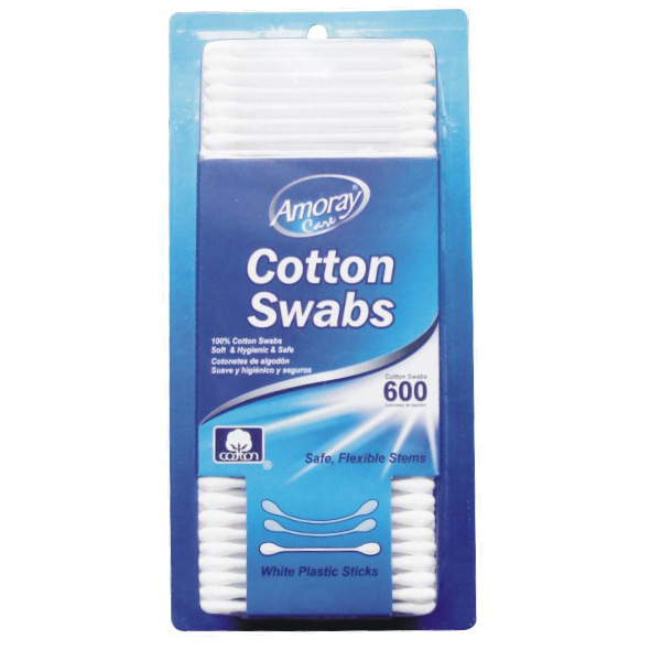 Amoray Cotton Swab Blister Card 600CT
