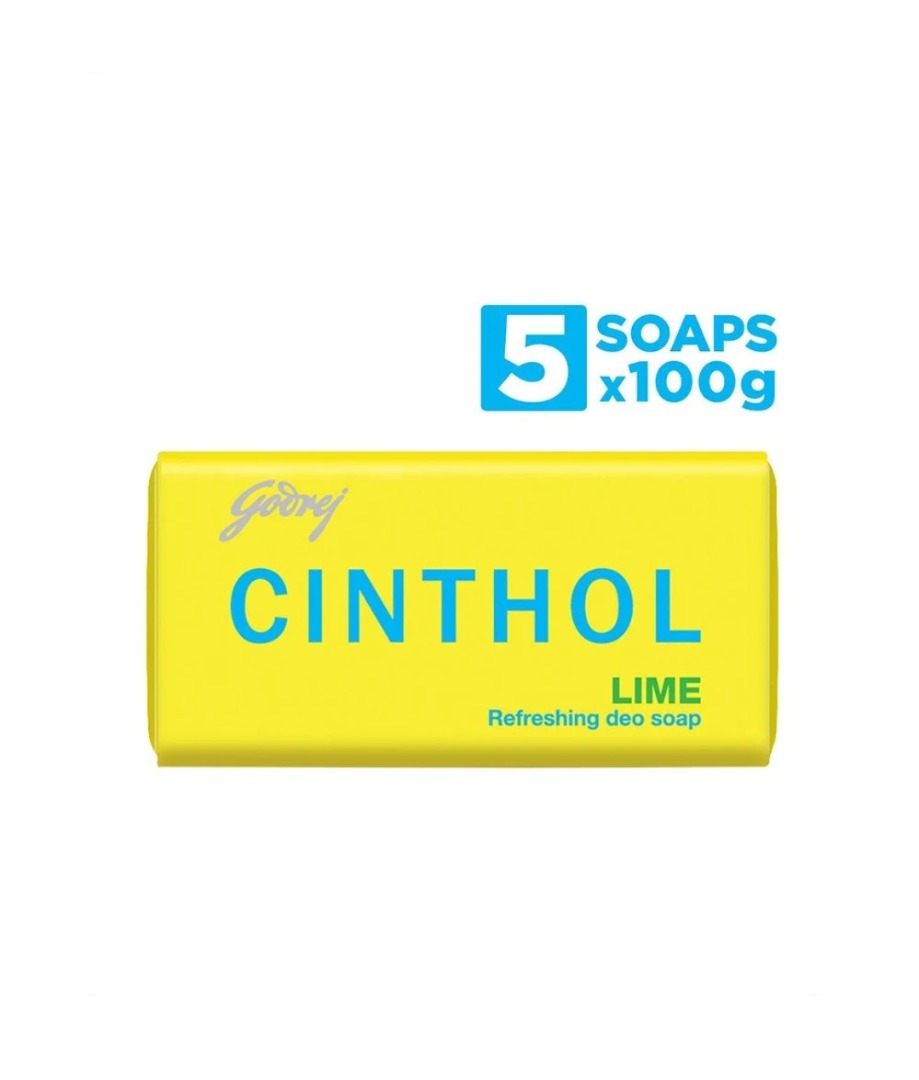 Cinthol Fresh Lime (5x100 g) Soap - Buy 4 Get 1 Free - Brand Offer
