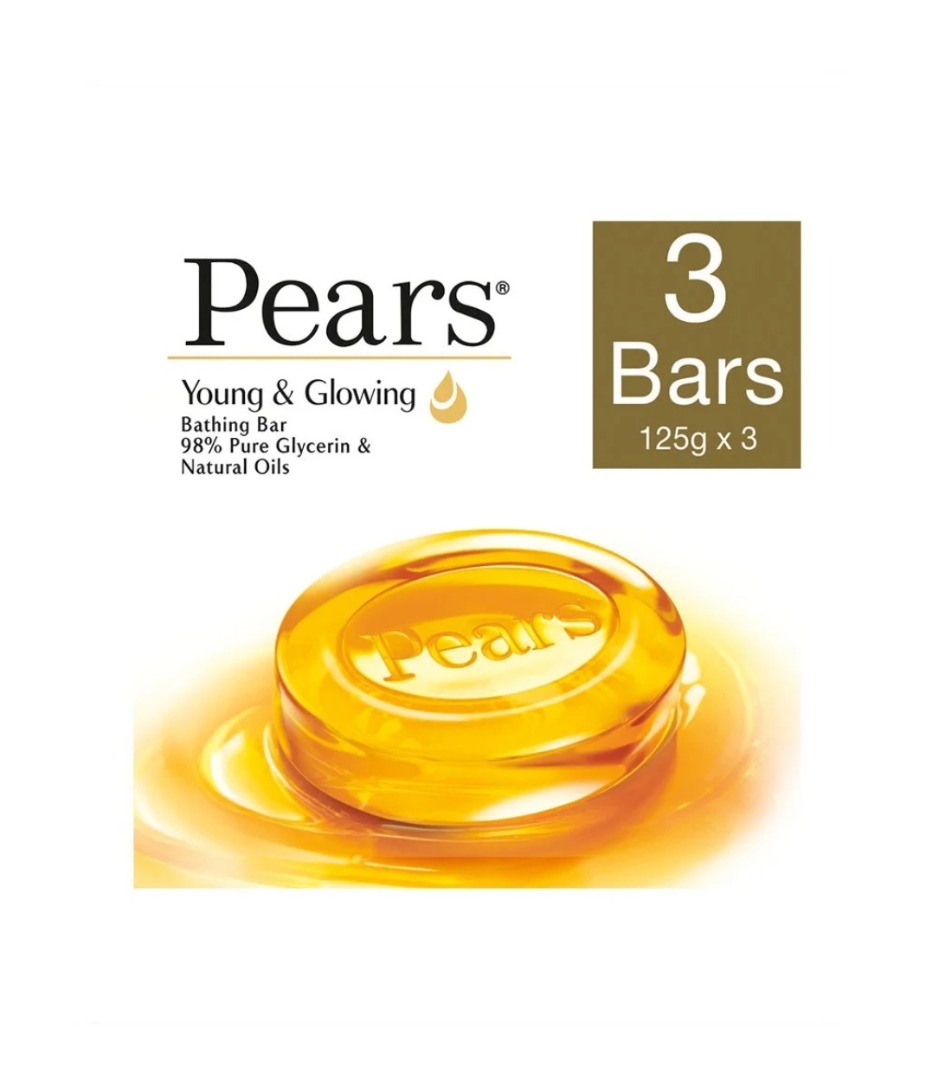 Pears Pure & Gentle Bathing Bar Soap, 3x125 gm