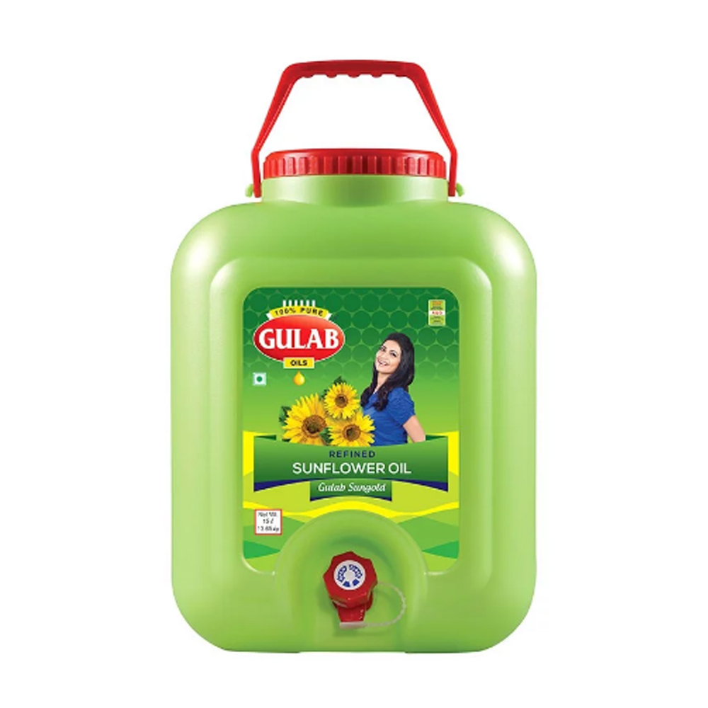 Gulab Refined Sunflower Oil (Jar), 15 lit