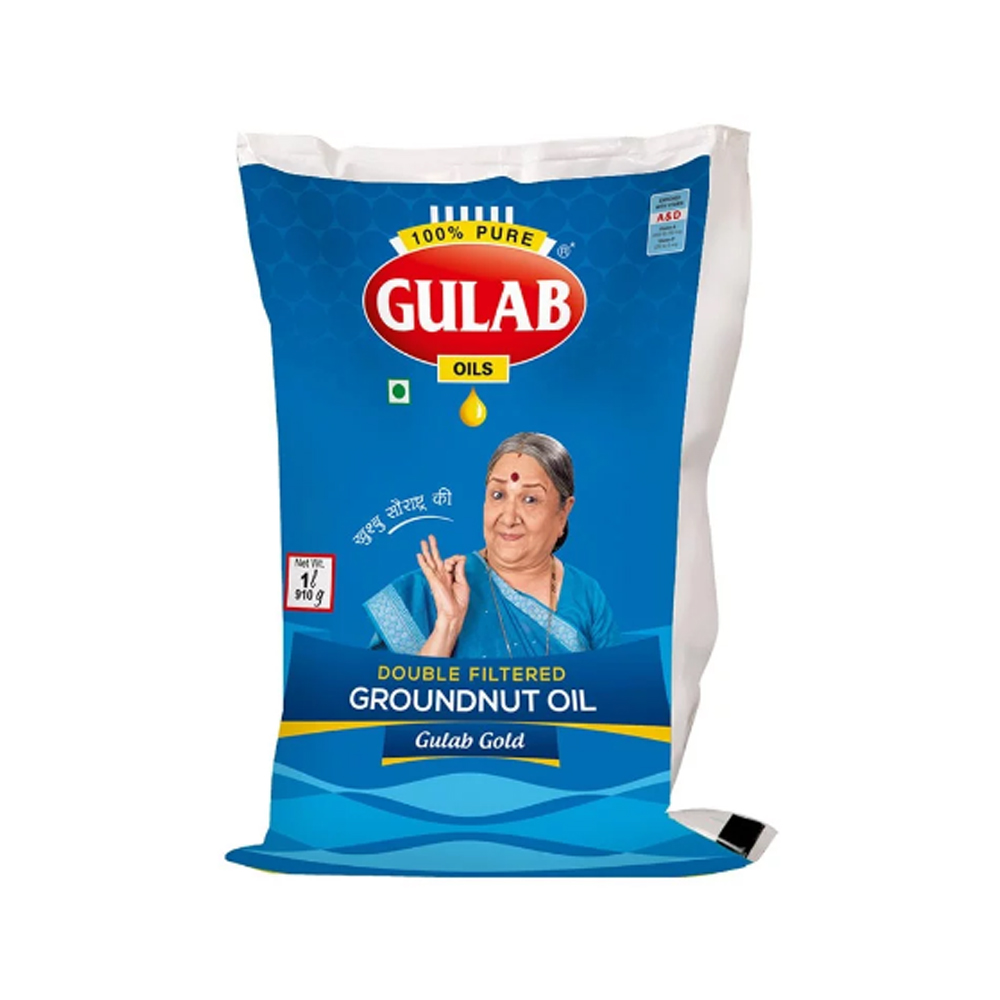Gulab Groundnut Oil (Pouch), 1 lit