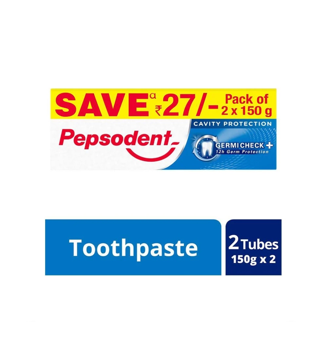 Pepsodent Germicheck Cavity Protection Toothpaste, 2x150 gm
