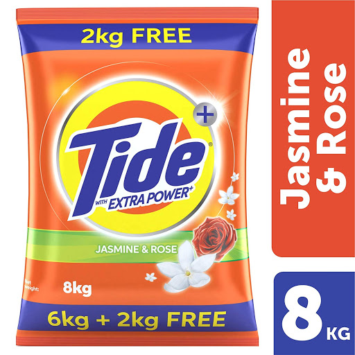 Tide Plus Detergent Jasmine and Rose - 6 kg (Free 2 kg)