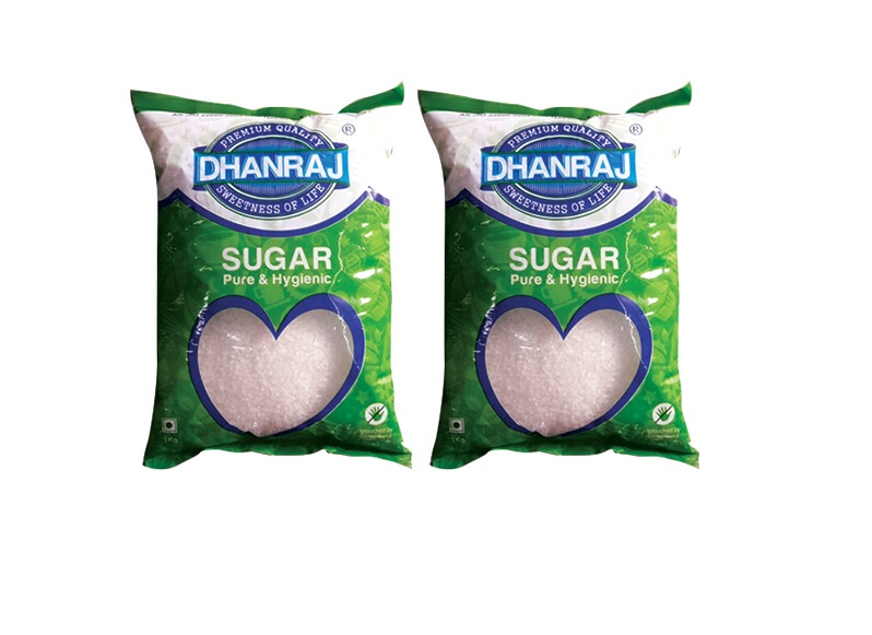 Dhanraj Premium Sugar - 2 kg (1 kg x 2)