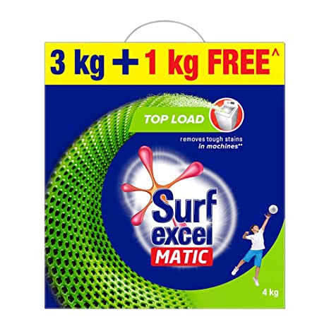 Surf Excel Matic Top Load Detergent Powder : 4 kgs