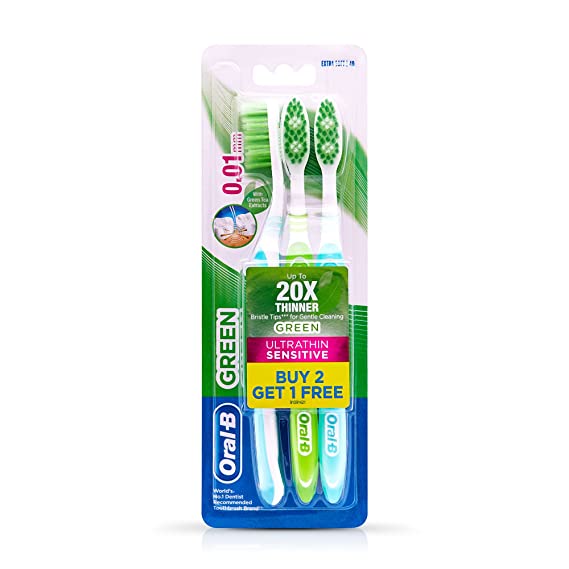 Oral-B Ultrathin Sensitive Toothbrush - Green (Buy 2 +1 Free)