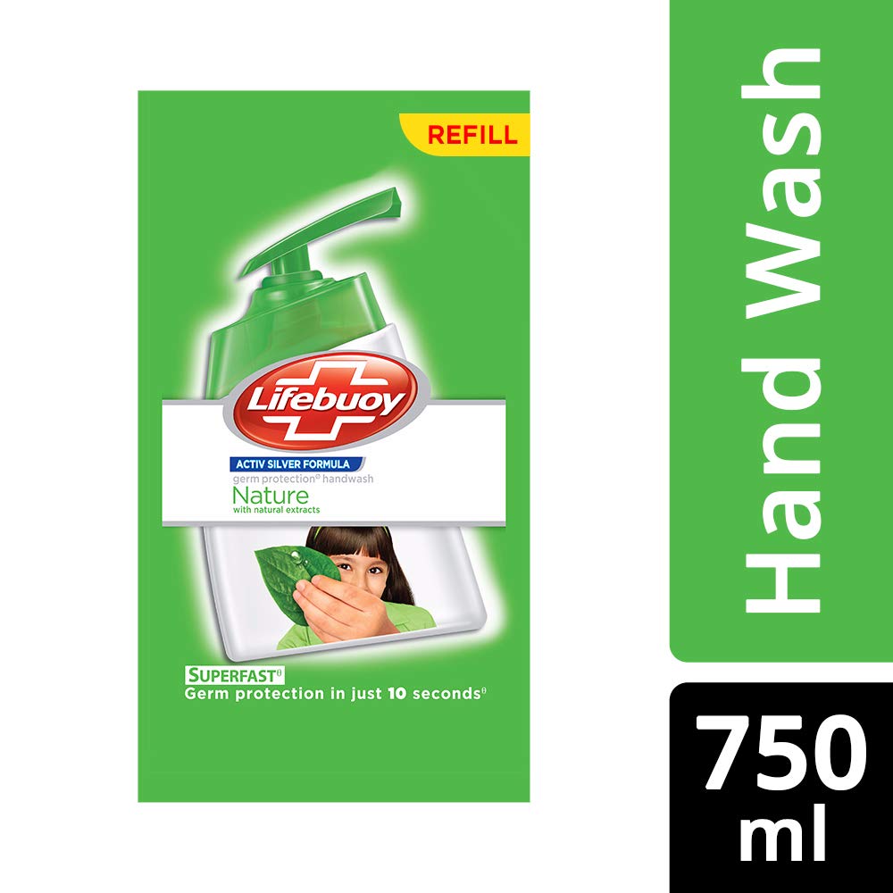 Lifebuoy Nature Germ Protection Handwash Refill, 750 ml