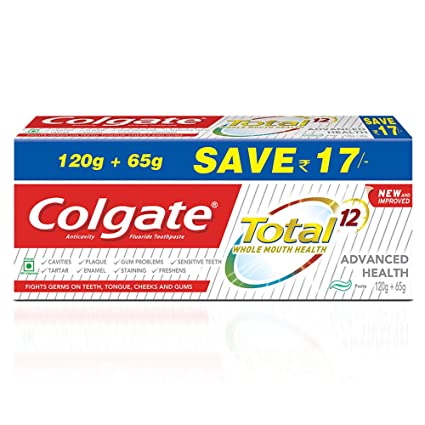 Colgate Total Whole Mouth Health, Antibacterial Toothpaste, 185g 