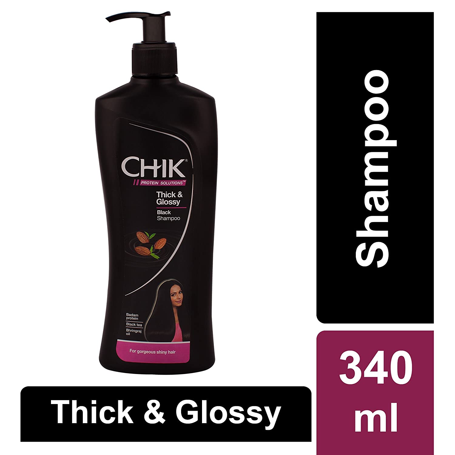 Chik Thick & Glossy Black Shampoo, 340ml