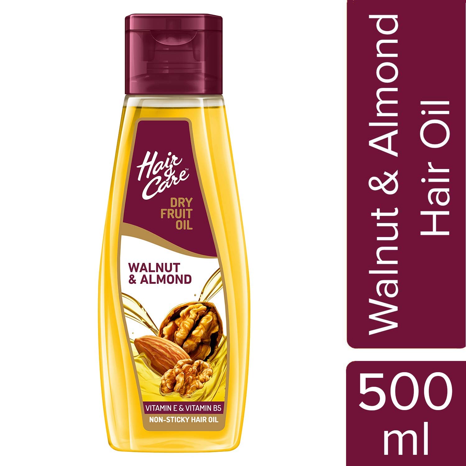 Hair & Care Dry Fruit Oil With Walnut & Almond (Non-Sticky Hair Oil), 500 ml