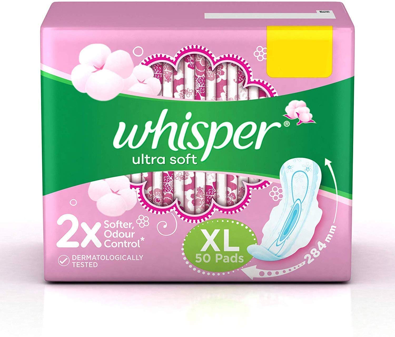 Whisper Ultra Soft Sanitary Pads (XL) - 50 Piece
