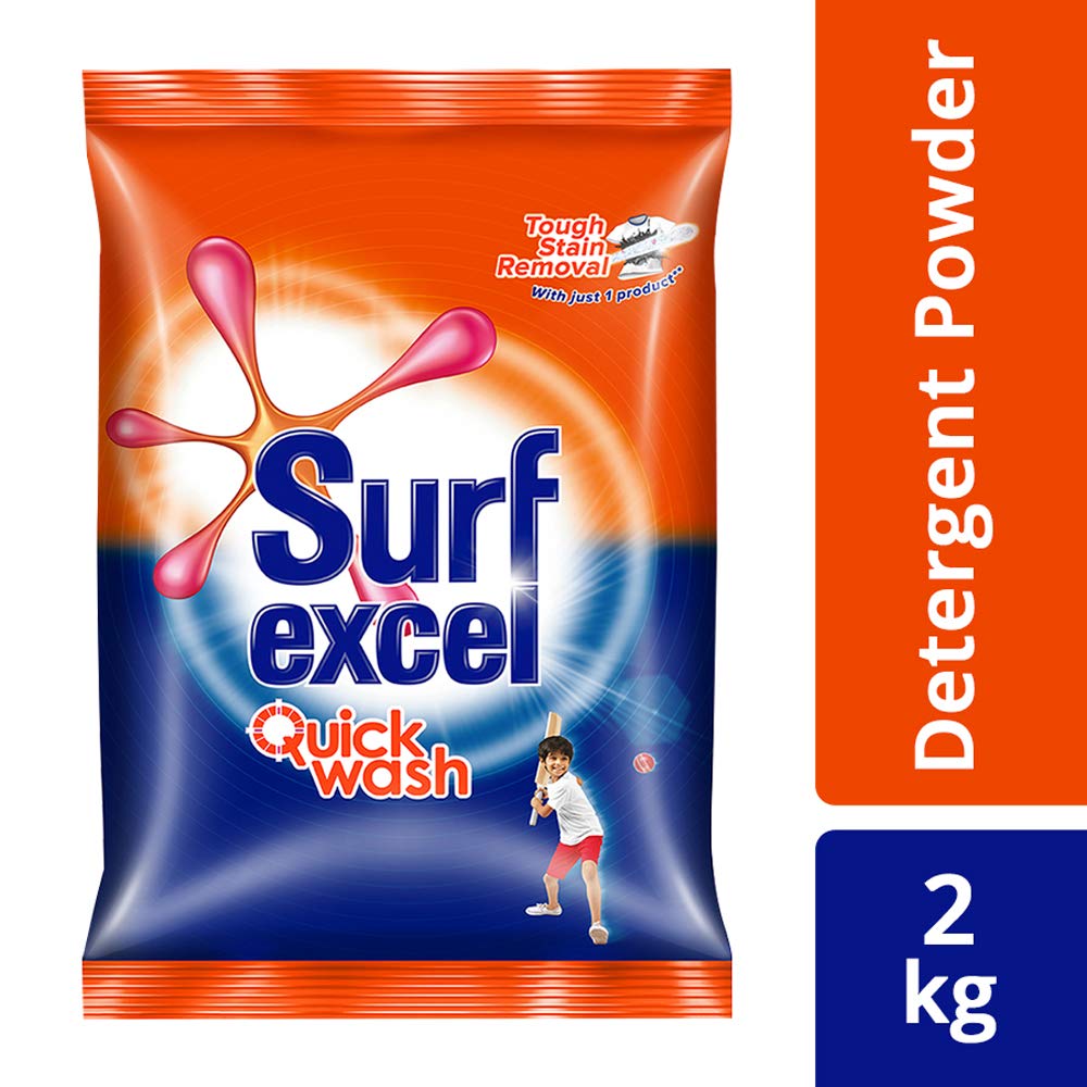 Surf Excel Quick Wash Detergent Powder, 2 kg