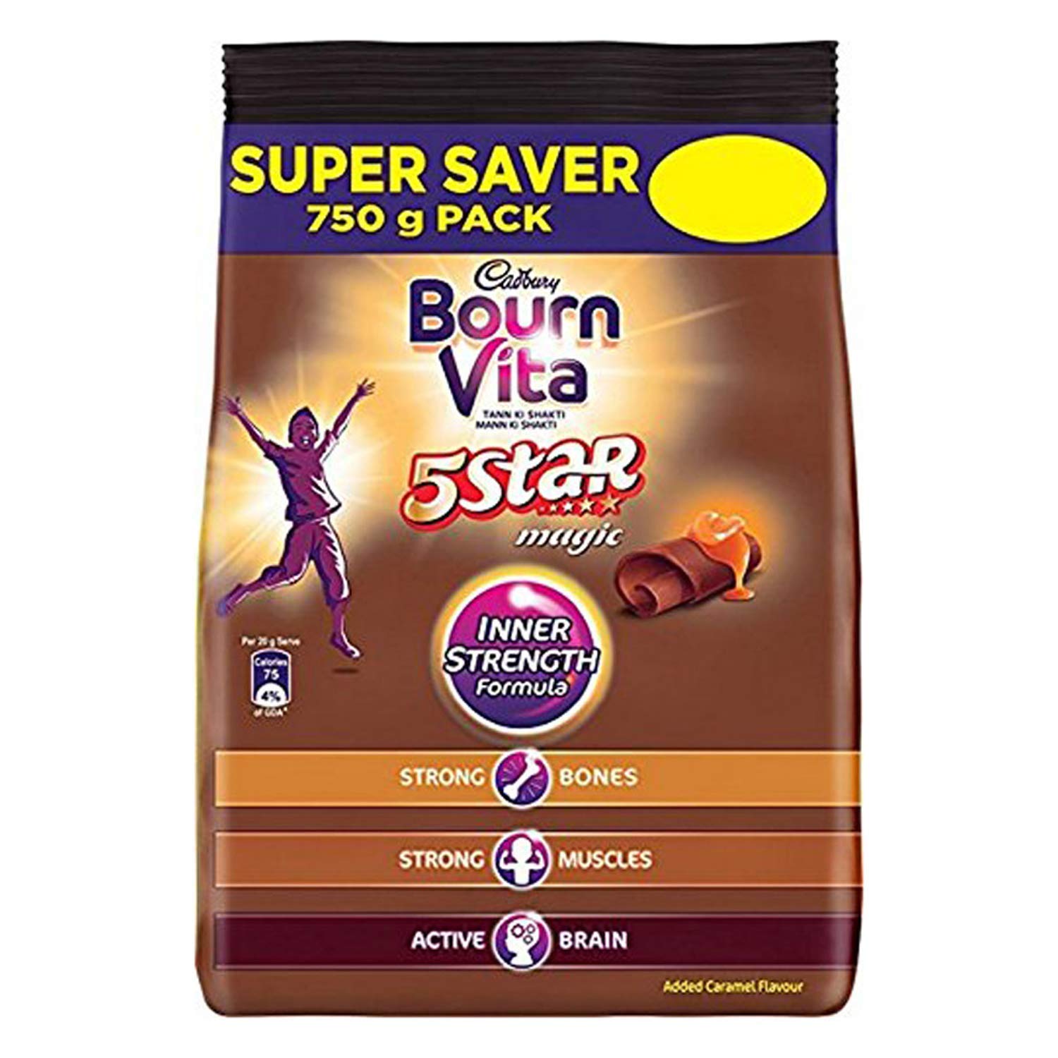 Cadbury Bournvita 5 Star Magic Chocolate Health Drink (Refill), 500 gm