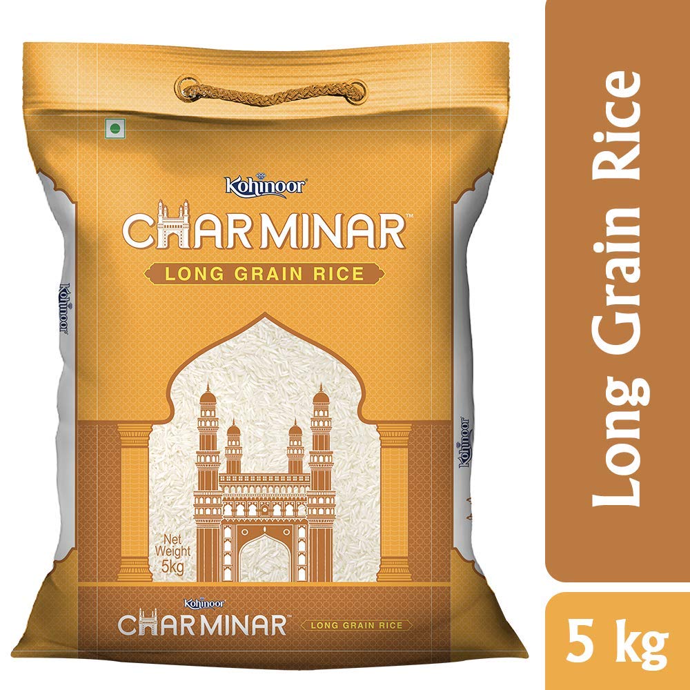 Kohinoor Charminar Long Grain Rice, 5 kgs